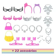 Kit 42 Pe莽as Para Barbie Boneca Roupas Acess贸rios Bolsas Foto mini 4