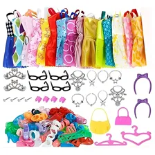 Kit 42p莽 Roupinha Para Boneca Roupa Acess贸rios Bolsa Vestido Foto mini 1