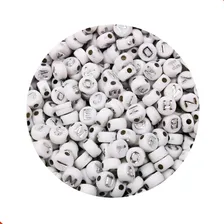 Kit 4300 Miçangas Alfabeto Infantil Letras Entremeio - Prata Comprimento 10 Cor Missanga Alfabeto Prata Diâmetro 10 Foto  mini 1