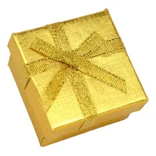 Kit 48 Caixinhas Rígida P/ Presente Lembrancinhas Laço Cetim Cor Dourado Foto mini 2