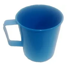 Kit 48 Caneca Plástica Para Merenda Escolar Azul 300 Foto mini 1