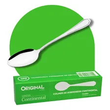 Kit 48 Colheres De Sobremesa Premium Aço Inox Restaurante Cabo Cinza Foto mini 1
