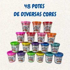Kit 48 Potes Potinho De Massinha Massa De Modelar Divertoys Foto mini  2