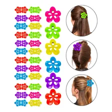 Kit 48 Presilha Prendedor Acess贸rio Cabelo Flor Multicolor Foto mini 1