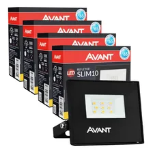 Kit 4un Refletor Holofote Led 10w Prova Dágua Bivolt - Avant Foto  mini 1