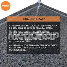 Kit 4un Tapete Pedilúvio 80x60 Sanitizante Higiene Desinfeta Cor Preto Desenho do tecido Felpa Foto mini 4