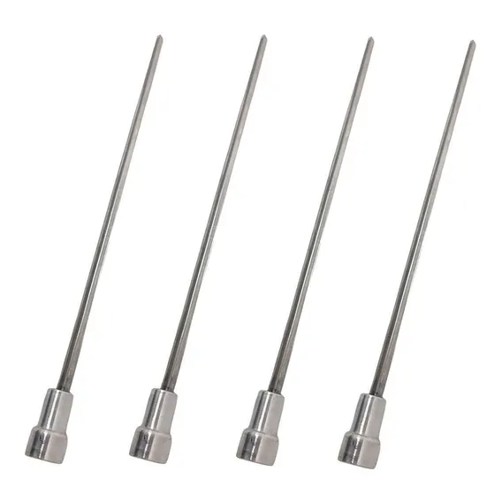Kit 4x Espetos De Inox 40cm Coração Laurindos Churrasqueiras Foto 1