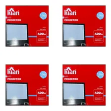 Kit 4x Refletor Kian 400w 6500k Branco Frio Bivolt Ip65 Foto  mini 1