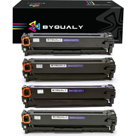 Kit 4x Toner Cp1215 1515 1518 Cb540 Cb541 Cb542 Cb543 Tinta Preto Foto 1