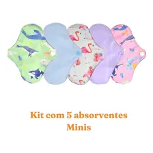 Kit 5 Absorventes De Pano Ecol贸gico Lav谩vel - Mini T么 de Pano Mini - 5 - Kit - 5 Foto mini 1