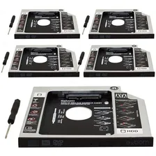 Kit 5 Adaptador Caddy Sata Dvd 9.5mm 3 Hd Ssd 2,5´´ Notebook Foto mini 1