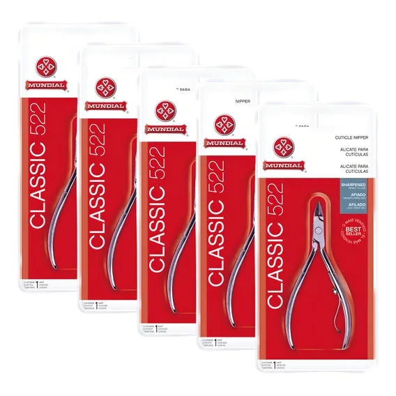 Kit 5 Alicates De CutÃcula Classic 522 Mundial Profissional Foto 1