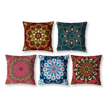 Kit 5 Almofadas Cheias 40cm X 40cm Estampadas Mandala Foto mini 1