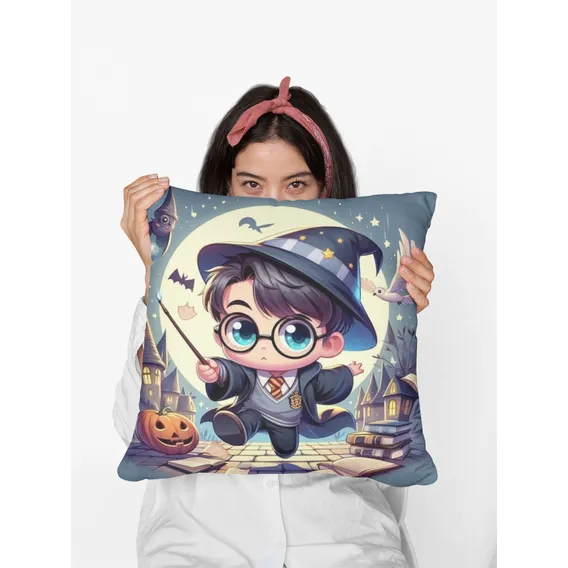 Kit 5 Almofadas Halloween Harry Potter Lembrança De Aniversá Cor Preto Desenho Do Tecido Harry Potter Halloween Foto 1