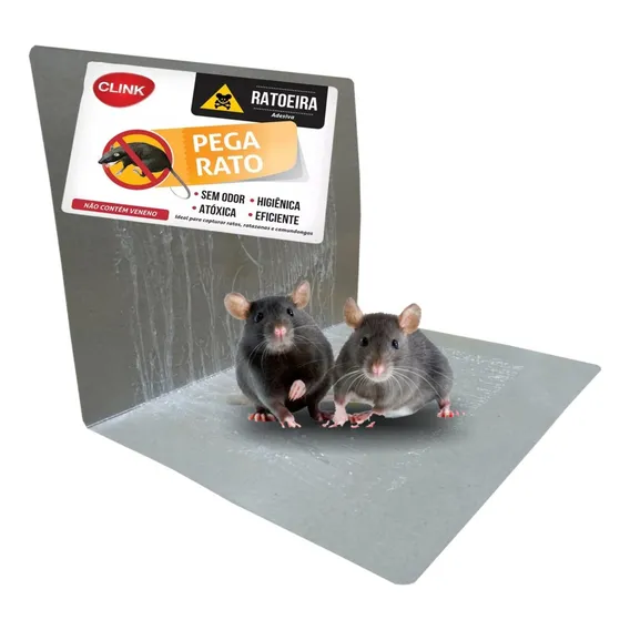Kit 5 Armadilhas Pega Rato Adesiva Para Rato Barata Insetos Foto 1