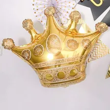 Kit 5 BalÔes, Balão Coroa Metalizado Dourado Gigante 73cm Foto mini 3