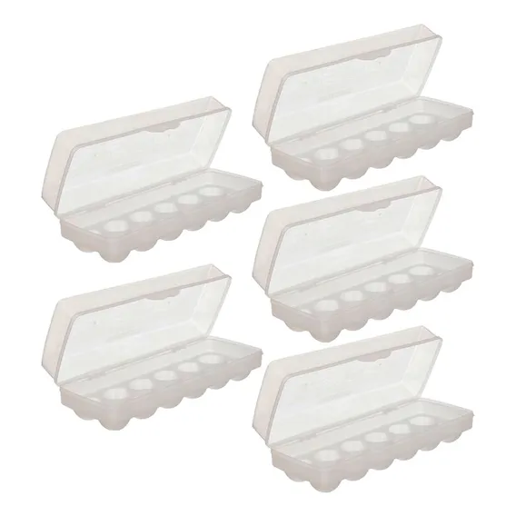 Kit 5 Bandeja Organizadora Porta Ovos 12 Un At贸xico Sanremo Cor Transparente Foto 1