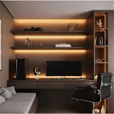 Kit 5 Barras 2m Perfil De Canto 45° Sobrepor Para Fita Led Cor da luz Depende da fita LED Foto mini  3