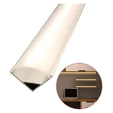 Kit 5 Barras 2m Perfil De Canto 45° Sobrepor Para Fita Led Cor da luz Depende da fita LED Foto mini  2