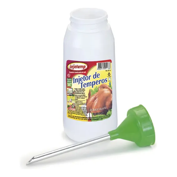 Kit 5 Bisnaga Injetora De Temperos Frango Carnes Churrasco Foto 1
