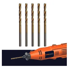 Kit 5 Broca 2.4mm Aço Rápido Hss Titânio Micro Mini RetÃfica Foto mini 2