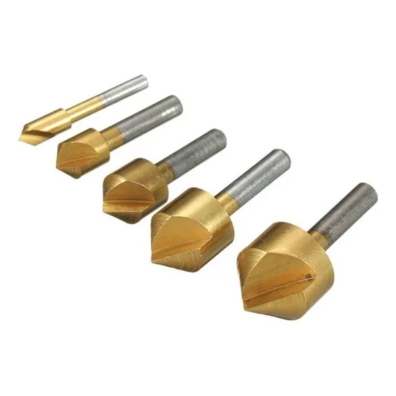Kit 5 Broca Escariadora Conica Ferro Madeira Metal 6 A 19 Mm Foto 1