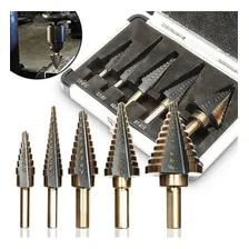 Kit 5 Brocas C么nicas Escalonadas 50 Medidas Titanio Foto mini 1