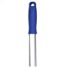 Kit 5 Cabo Aluminio 1,40 Metros Manopla Azul Liso Rosca Foto mini  2