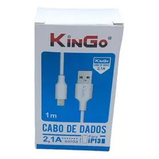 Kit 5 Cabo Kingo Compativel iPhone 1m Atacado Cor Branco Foto mini  3