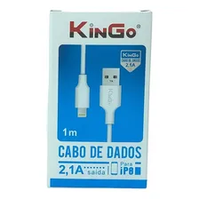 Kit 5 Cabo Kingo Compativel iPhone 1m Atacado Cor Branco Foto  mini 1