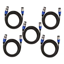 Kit 5 Cabos De Microfone Balanceado Xlr Macho Femea Mxt 5m Foto mini 1