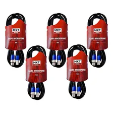 Kit 5 Cabos De Microfone Balanceado Xlr Macho Femea Mxt 5m Foto mini 2