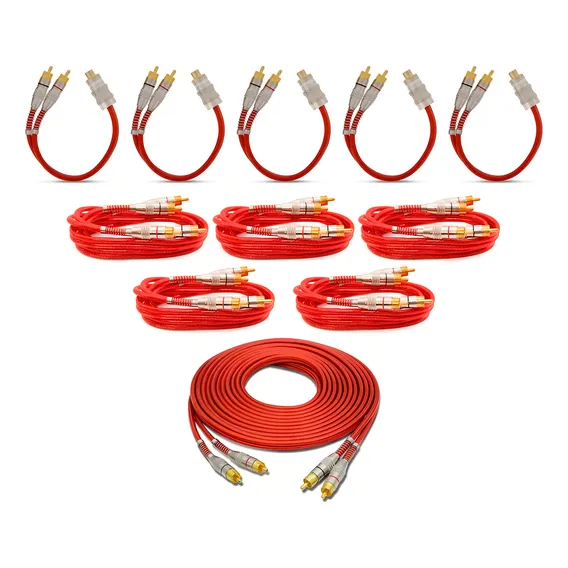 Kit 5 Cabos Y 1f2m + 5 Rca 1 Metro + Rca 5 Metros Blindados Foto 1