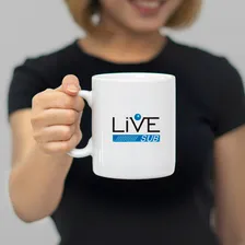 Kit 5 Canecas Porcelana Live P/sublimação Resinada 325ml Foto mini  3