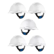 Kit 5 Capacete Segurança 3m H700 Epi Ajuste Fácil Branco Foto mini 1
