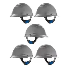Kit 5 Capacete Segurança 3m H700 Epi Ajuste Fácil Cinza Foto  mini 1