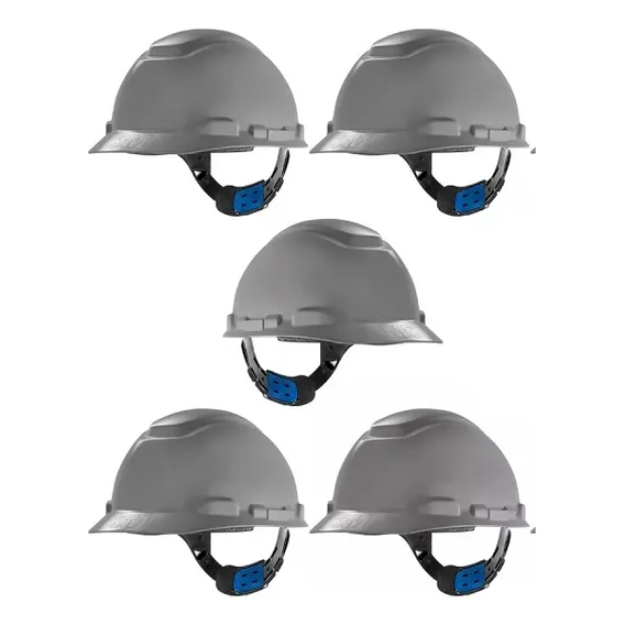 Kit 5 Capacete Segurança 3m H700 Epi Ajuste Fácil Cinza Foto 1