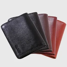 Kit 5 Carteiras Em Couro Para Cartões, Notas Dobradas E Cnh Cor Variadas Foto  mini 1