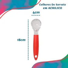 Kit 5 Colheres De Sorvete Em Acrilico Colorida Hlz-10 Foto mini 2