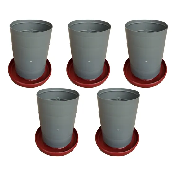 Kit 5 Comedouros Para Aves Todo De Plástico 5kg Cada Er Foto 1