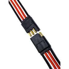 Kit 5 Conector 4 Vias Com Fio 4,0 Mm Plug Macho E Femea Foto  mini 1