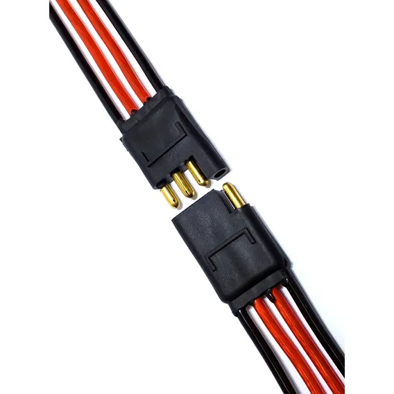 Kit 5 Conector 4 Vias Com Fio 4,0 Mm Plug Macho E Femea Foto 1