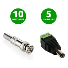 Kit 5 Conector P4 + 10 Bnc Macho Borne Dvr Cftv Cameras Co15 Foto mini 4