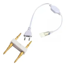 Kit 5 Conector Plug Tomada Mangueira Neon Led Cor Branco Foto mini 1