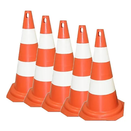Kit 5 Cones Plástico 50cm Funcional Preparação Física Foto 1
