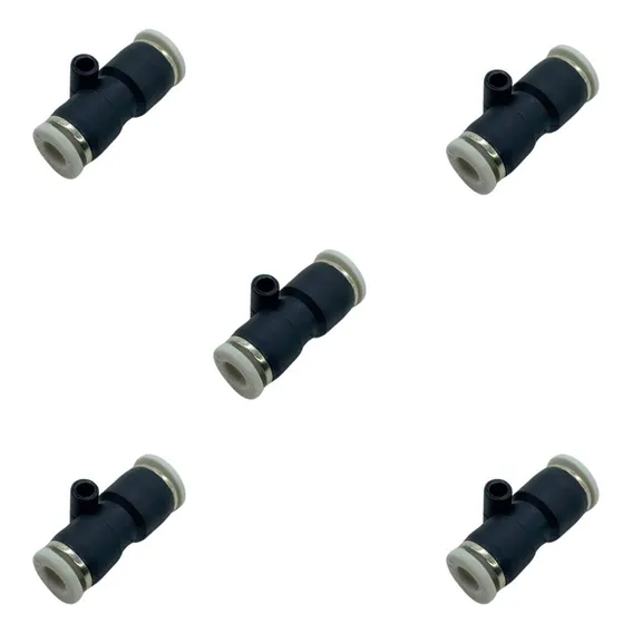 Kit 5 Conexões Pneumáticas União Emenda Com Redução 6x8mm Foto 1