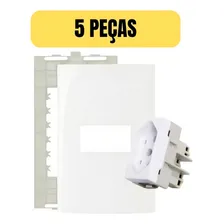 Kit 5 Conjunto 4x2 Tomada 10a Branca Margirius Sleek Foto mini 1