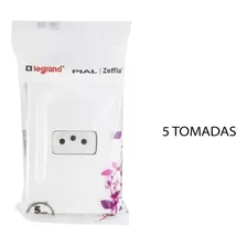 Kit 5 Conjunto De Tomadas Legrand Dupla 10a Zeffia Branca Foto mini  3