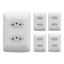 Kit 5 Conjunto Tomada Dupla 20a 2pt 250v Tramontina Aria 57241066 Foto mini 1