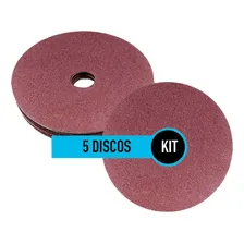Kit 5 Disco Lixa Esmerilhadeira Lixadeira Grao 36 180mm Foto mini 4
